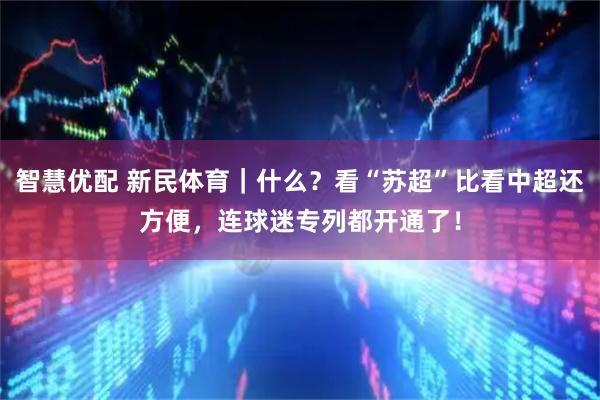 智慧优配 新民体育｜什么？看“苏超”比看中超还方便，连球迷专列都开通了！